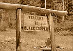 Black Copper Welcome Sign